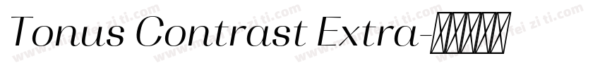 Tonus Contrast Extra字体转换